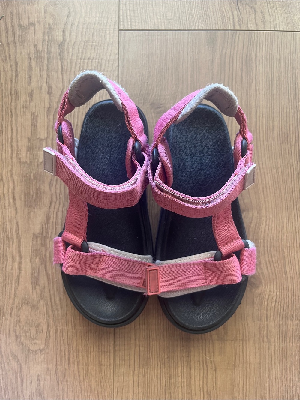 GAP Pink Adjustable Strap Kids Sandals